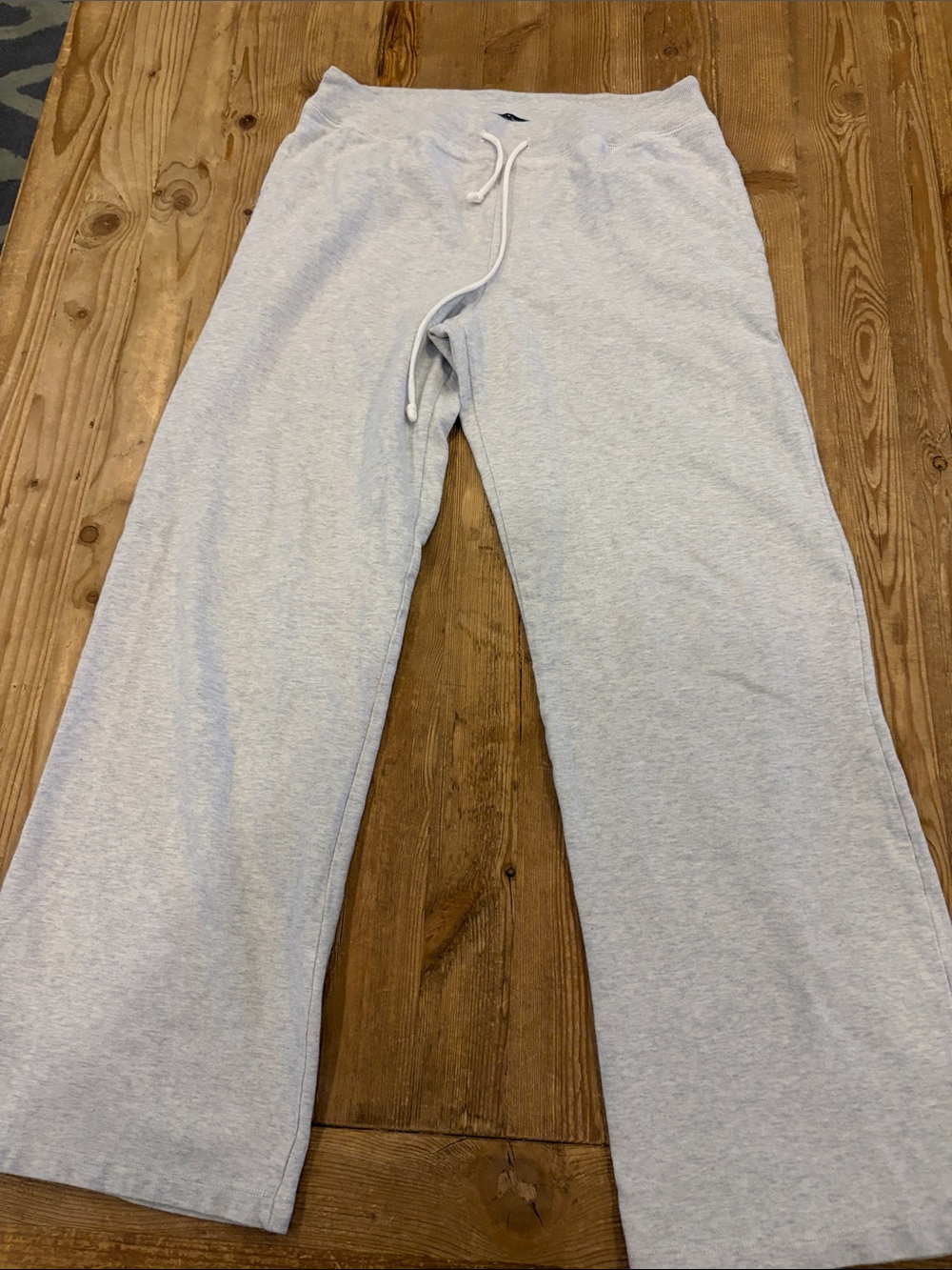 Brandy Melville Light Gray Wide-Leg Track Pants